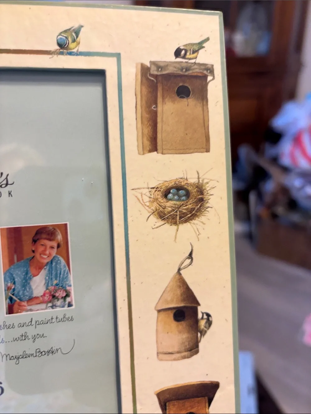 Hallmark Cream Picture Frame with Birdhouses and set of 30 botanical cards